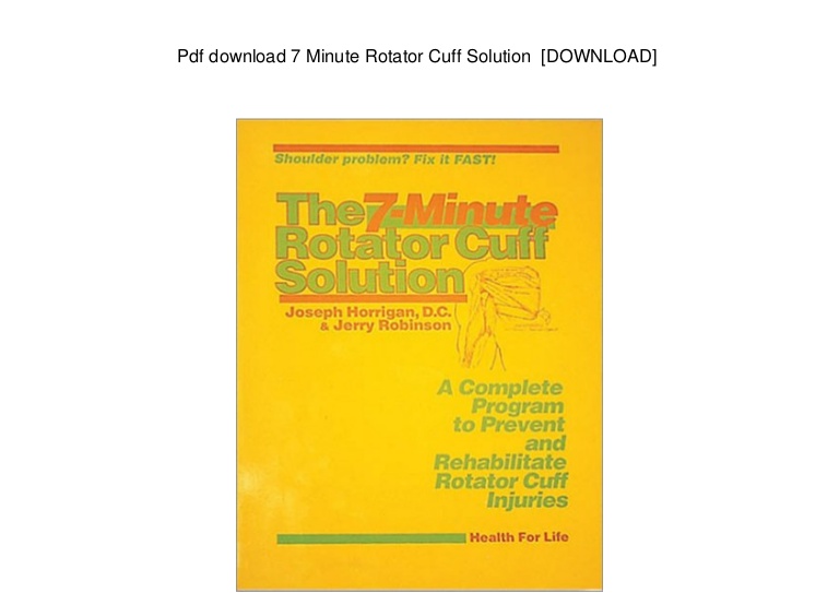 The 7 Minute Rotator Cuff Solution Pdf Files